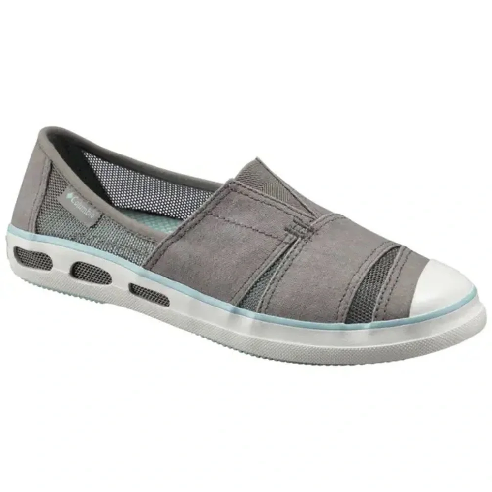 Columbia Vulc N Vent Slip 2 Casual Shoe Gray Sz 10 Summer Weekend Slip On Logo